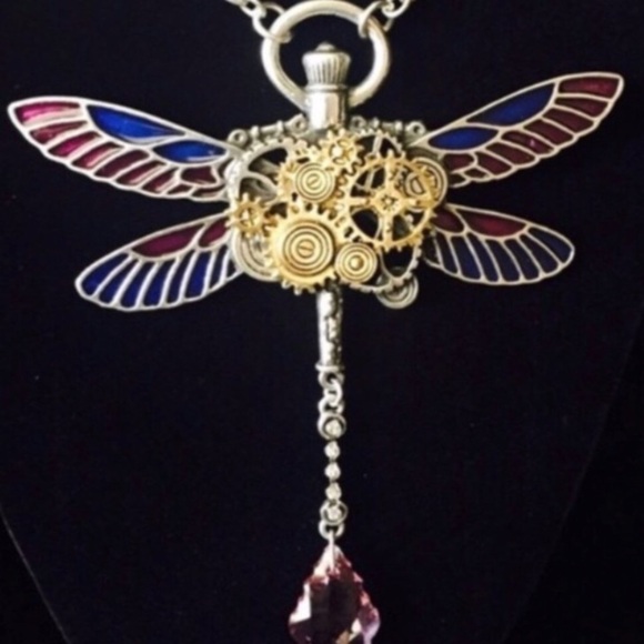 Enameled Dragonfly Swarovski Alchemy Pendant - Picture 5 of 8